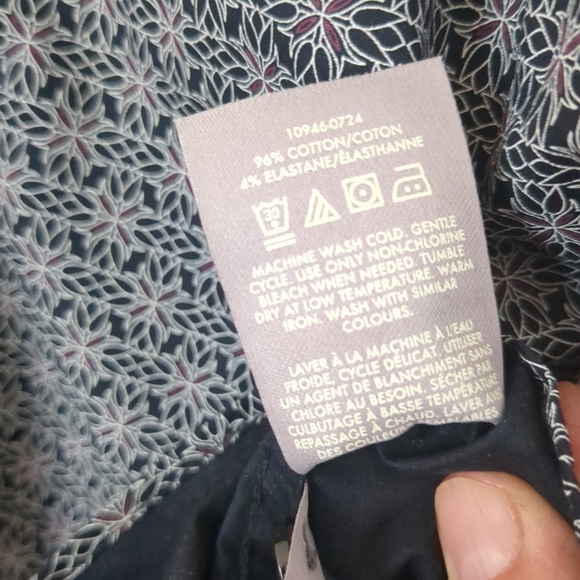 NWT Ted Baker Shirt Men's Large Black Geometric Flip Cuff Button Luxury Cotton - Picture 7 of 10